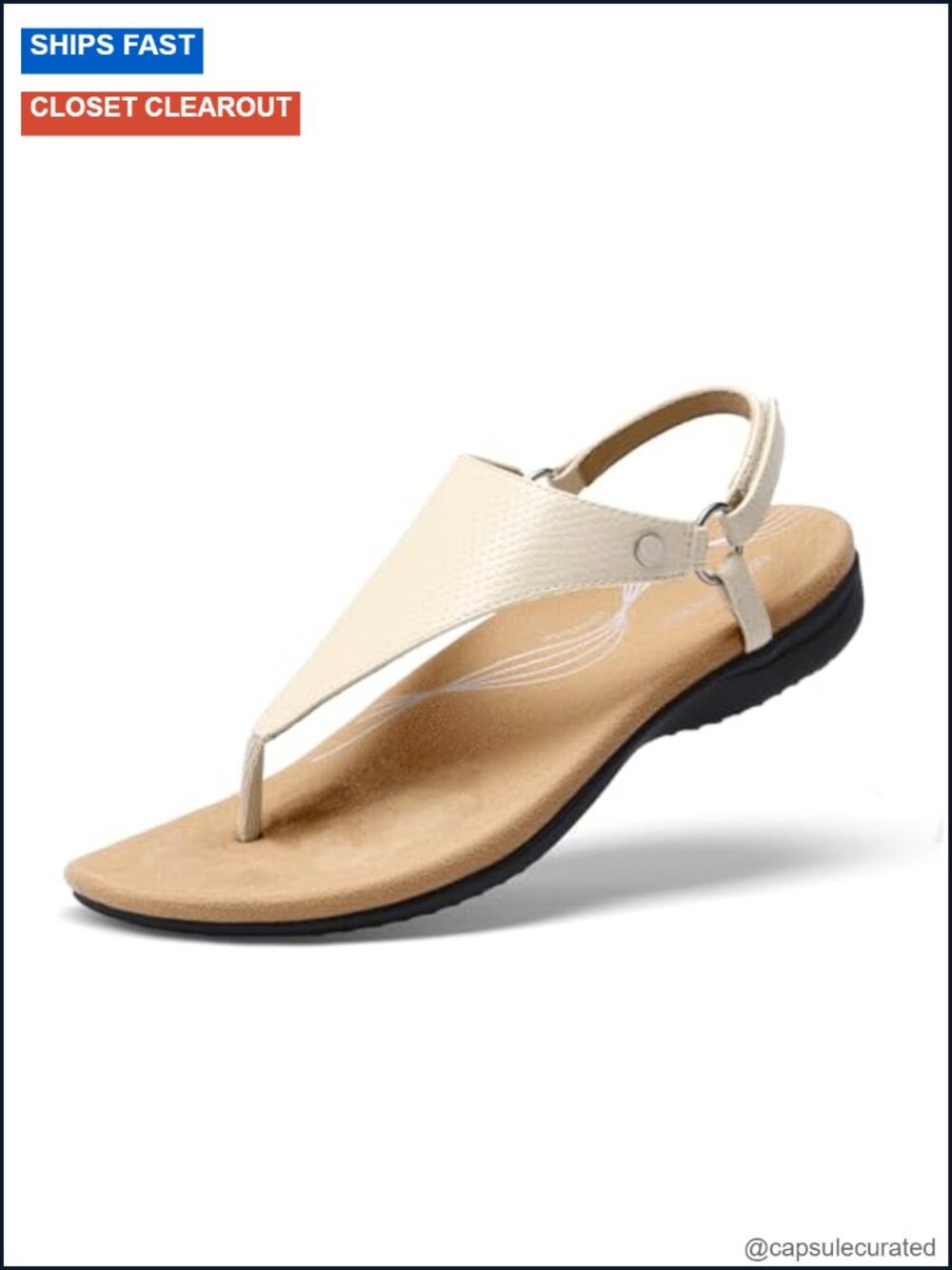 Comfortable Summer Flat Sandals Thong Anti-slip Ergonomic Arch Support